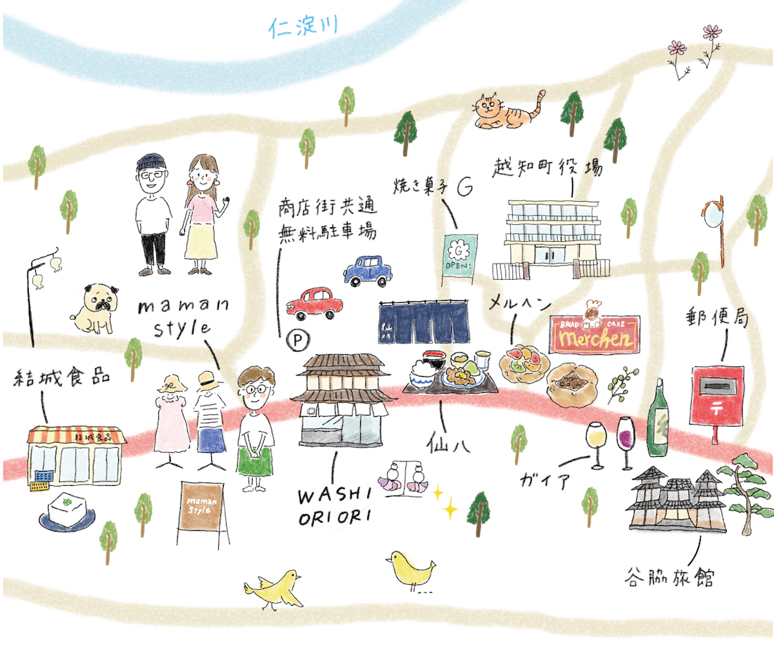 越知町商店街マップ